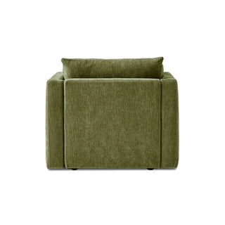 Macy Armchair with Storage, Moss Green Chenille