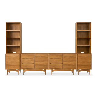 Retrovie Mid-Century Modern 79"-138" Modular Media Entertainment Center