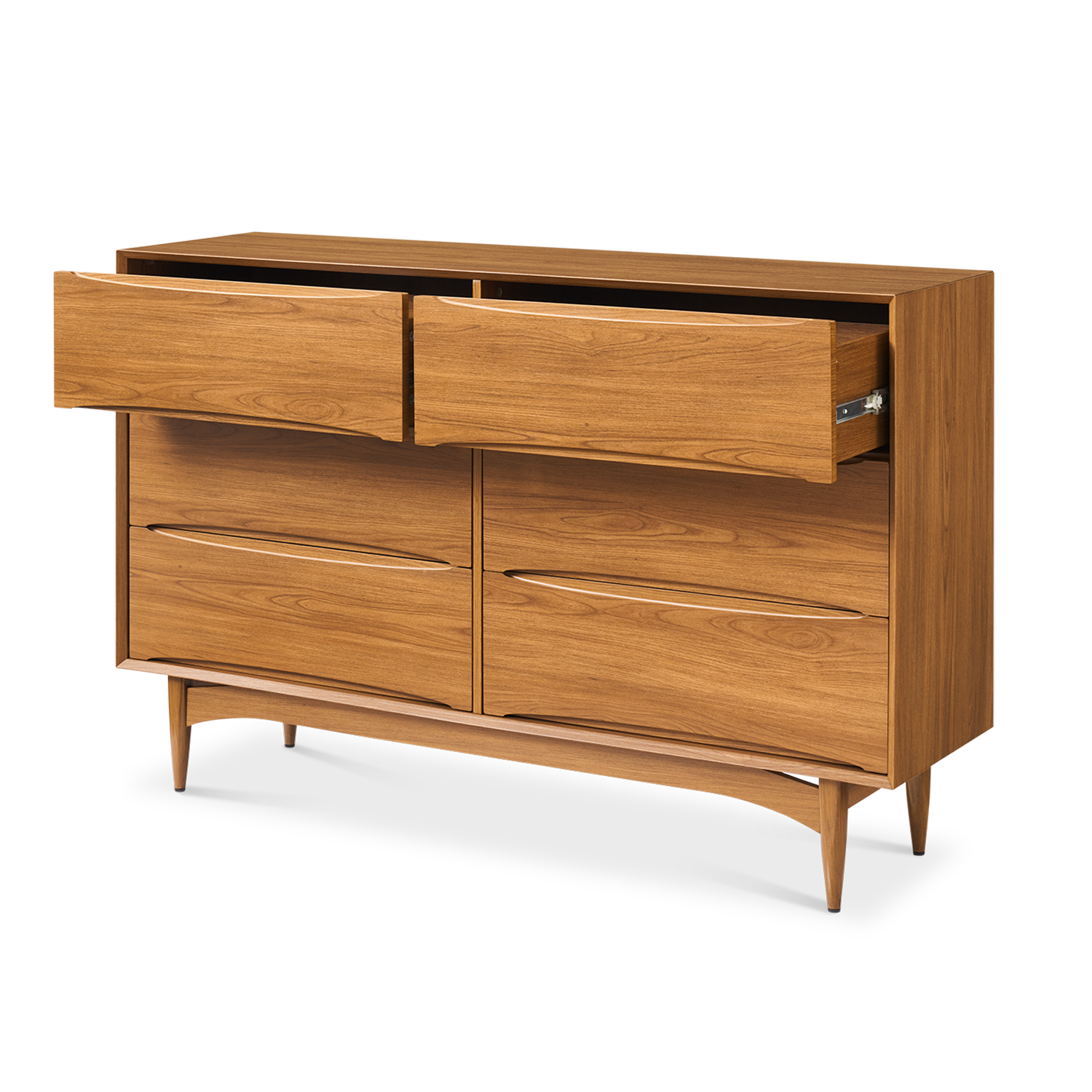 mopio brooklyn mid-century modern dresser Brooklyn 3-Drawer Dresser, Golden Oak Set of 2