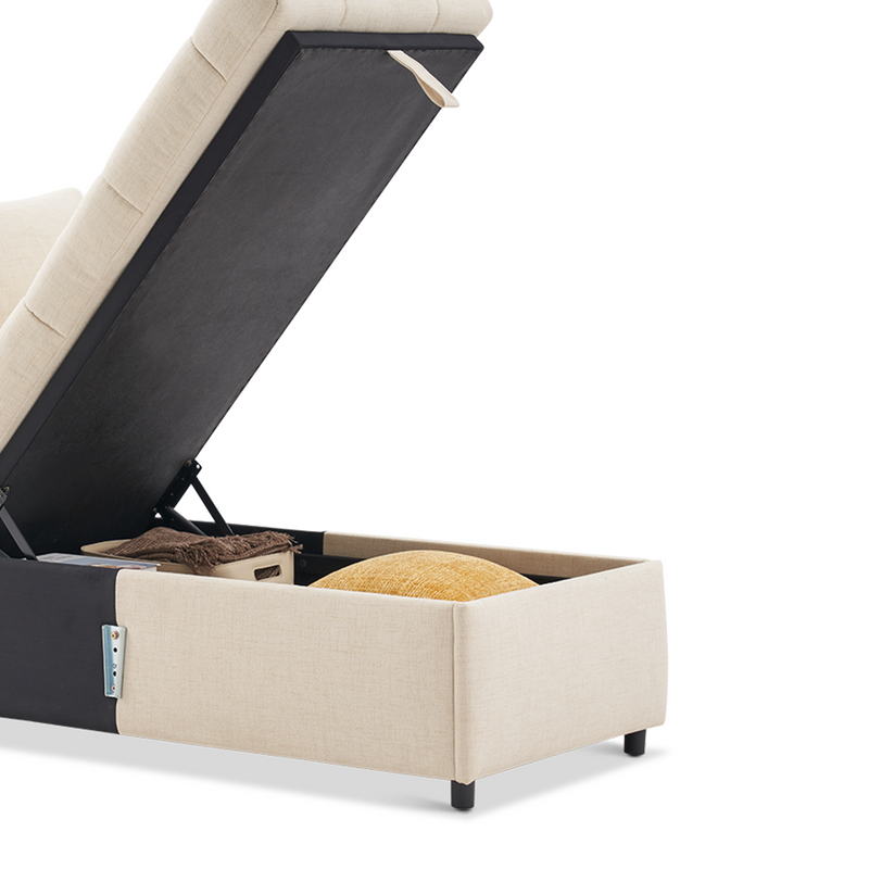 SleepStash 4-Seat L-Shaped Sofa Bed