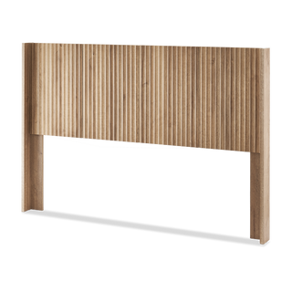 Brooklyn 5 Piece Bedroom Set, Queen Golden Oak, angled view