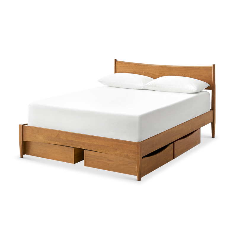 Retrovie Mid-Century Modern Queen Bed