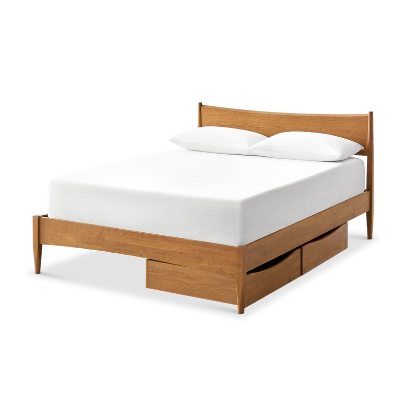 Retrovie Mid-Century Modern Queen Bed