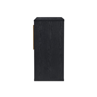 Blake Modular Storage Cabinet Arched, Black Oak Set of 2 - angle view