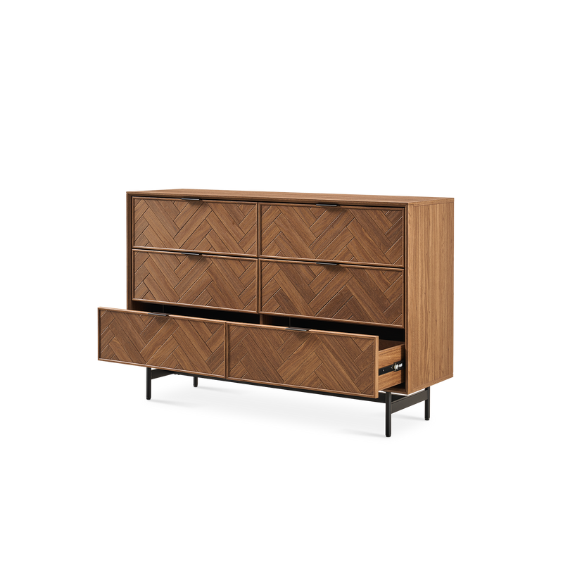 Axis 3-Piece Bedroom Set (6-Drawer Dresser, Nightstands)
