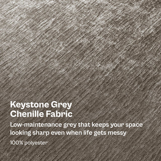 Macy Pit-sectional Sofa, Keystone Gray Chenille