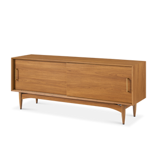 Retrovie Mid-Century Modern 59" TV Stand & Storage Coffee Table Set