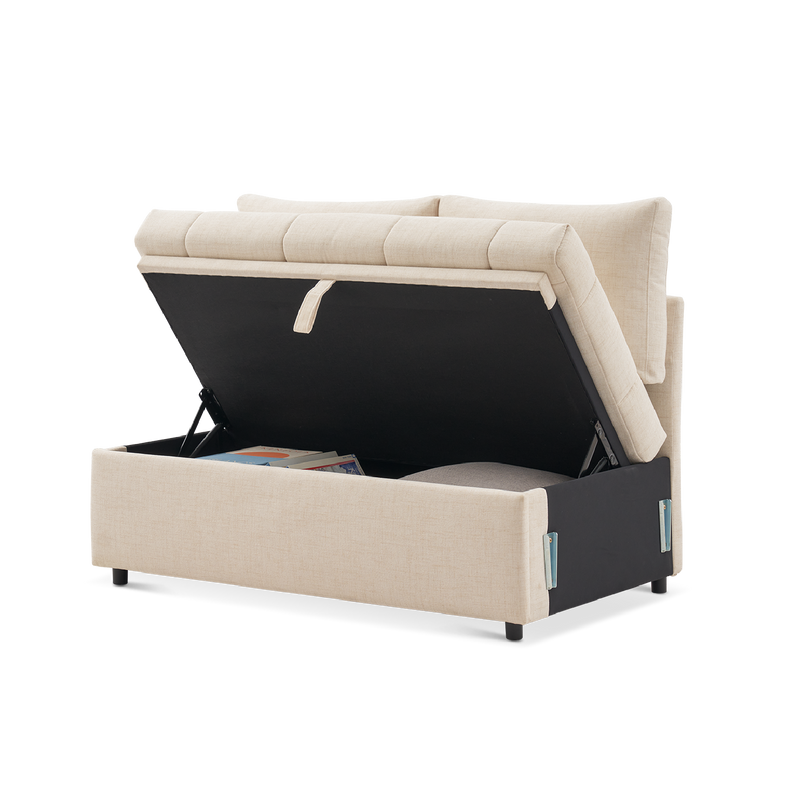 SleepStash 2 Seater Armless Storage Sofa