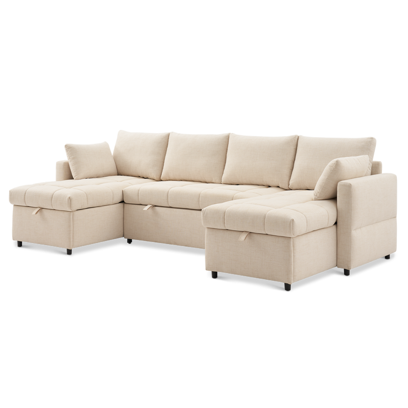 SleepStash 6-Seat U-Shaped Sofa Bed