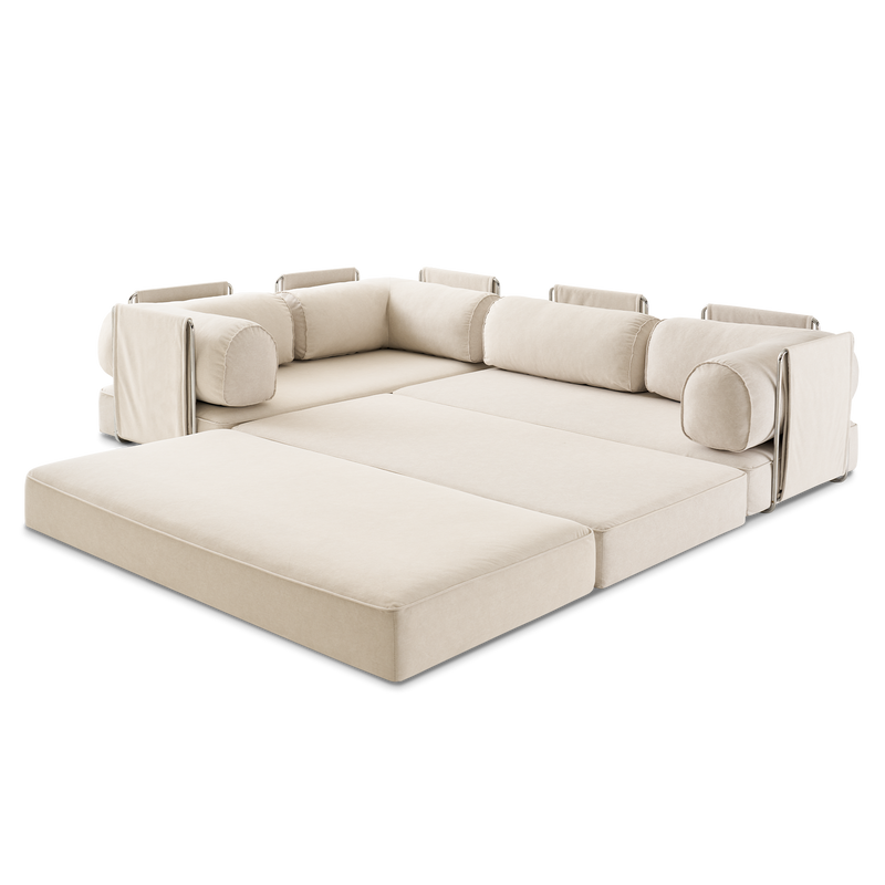 JelliCouch L-Shaped Sofa, Corner Closed