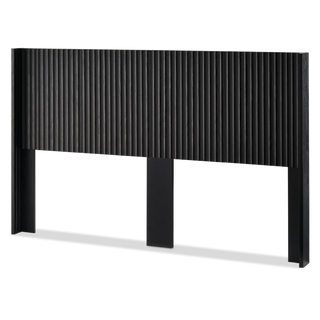 Brooklyn 3 Piece Bedroom Set, King Black Oak, angled view