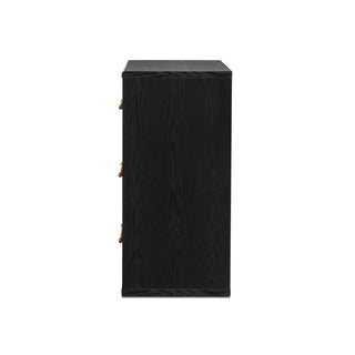 Blake 3 Drawer Dresser, Black Oak - angle view