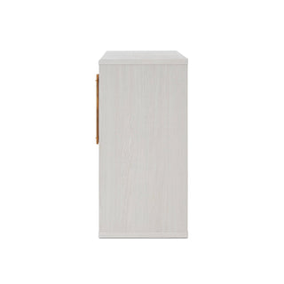 Blake Modular Storage Cabinet Acrylic, White Oak Single - angle view