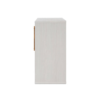Blake Modular Storage Cabinet Acrylic, White Oak Set of 2 - angle view