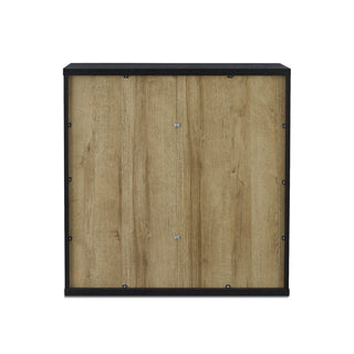 Blake Modular Storage Cabinet Arched, Black Oak Single - angle view