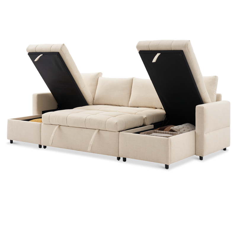 SleepStash 6-Seat U-Shaped Sofa Bed