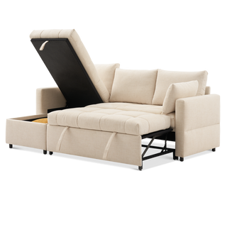 SleepStash 4-Seat L-Shaped Sofa Bed