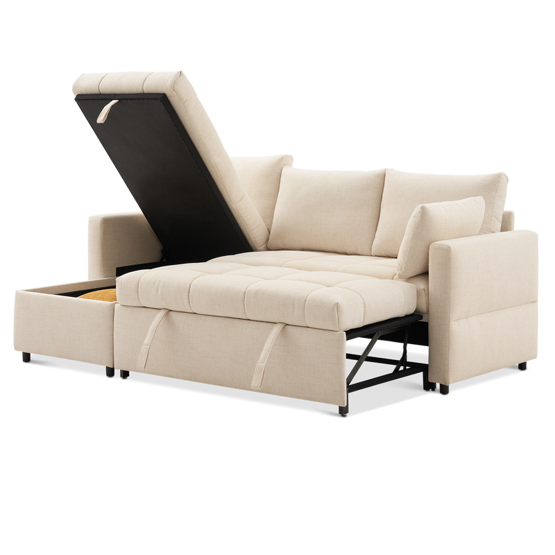 SleepStash 4-Seat L-Shaped Sofa Bed
