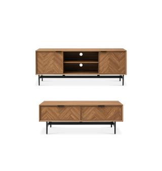 Axis Herringbone 59" TV Stand & Coffee Table Set