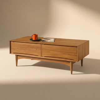 Retrovie Mid-Century Modern 47" Storage Coffee Table