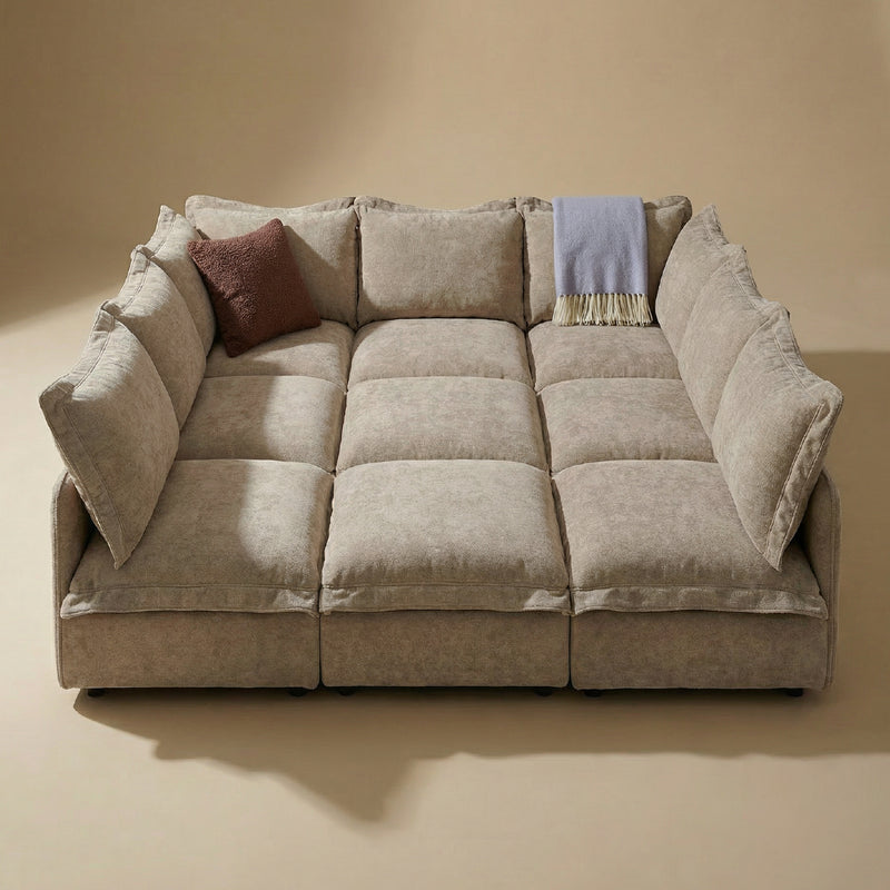 Qoosh 9-Seat Cloud Pit Sectional