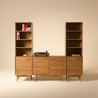 Retrovie Mid-Century Modern 79"-138" Modular Media Entertainment Center
