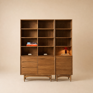 Retrovie Mid-Century Modern 20"-119" Modular Bookcase