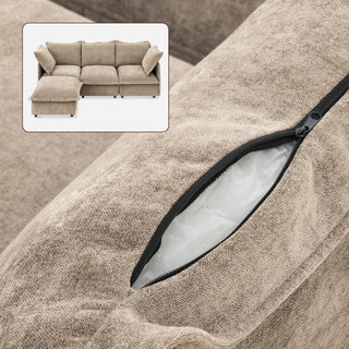 Qoosh Slipcover Only - 4-Seat L-Shaped Sofa