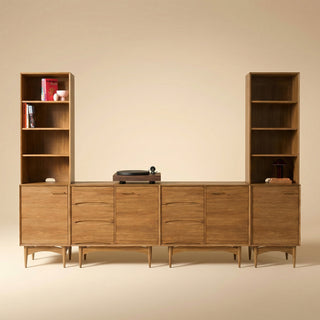 Retrovie Mid-Century Modern 79"-138" Modular Media Entertainment Center