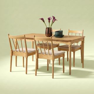 Elowen 59" Farmhouse Dining Table Set for 4