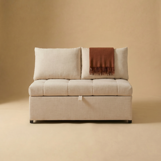 SleepStash 2 Seater Armless Storage Sofa