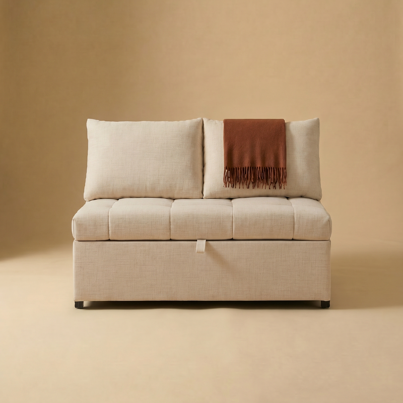 SleepStash 2 Seater Armless Storage Sofa
