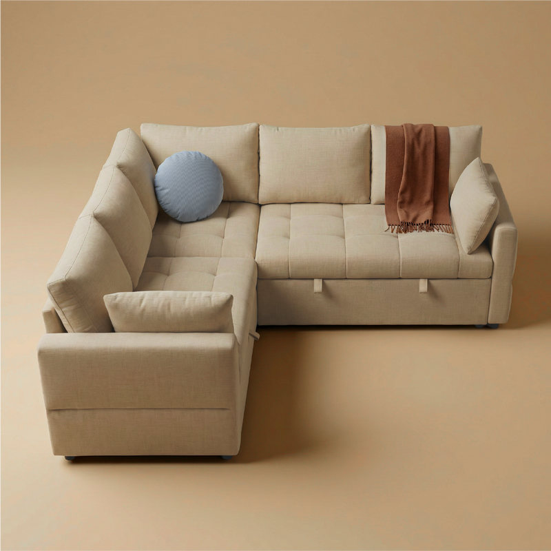 SleepStash 5-Seat V-Shaped Sofa Bed