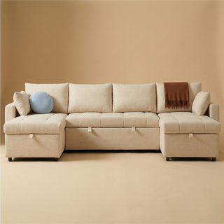 SleepStash 6-Seat U-Shaped Sofa Bed
