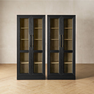 Blake Tall Acrylic Display Cabinet Angular