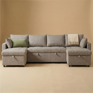 SleepStash 6-Seat U-Shaped Sofa Bed