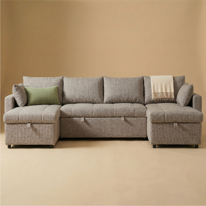 SleepStash 6-Seat U-Shaped Sofa Bed