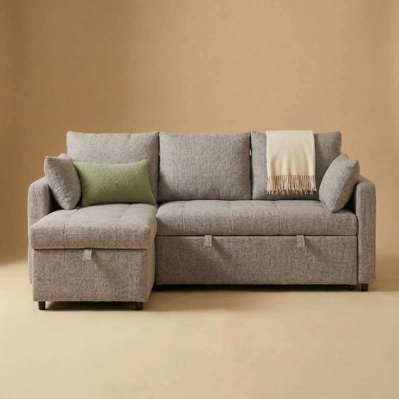SleepStash 4-Seat L-Shaped Sofa Bed