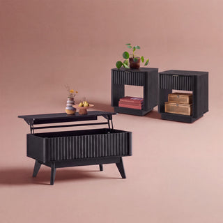 Brooklyn Side Tables (Pair) + Lift-top Coffee Table (New)