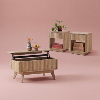 Brooklyn Side Tables (Pair) + Lift-top Coffee Table (New)