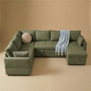 SleepStash 7-Seat U-Shaped Sofa Bed