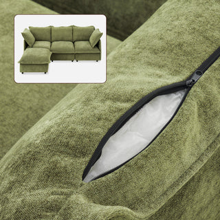 Qoosh Slipcover Only - 4-Seat L-Shaped Sofa