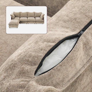 Qoosh Slipcover Only - 5-Seat L-Shaped Sofa