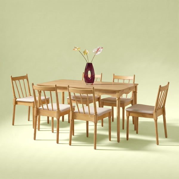 Elowen 59" Farmhouse Dining Table Set for 6
