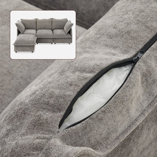 Qoosh Slipcover Only - 4-Seat L-Shaped Sofa