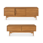 67" TV Stand + 47" Storage Coffee Table
