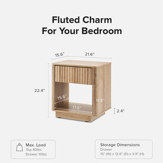 Brooklyn Nightstand, Golden Oak