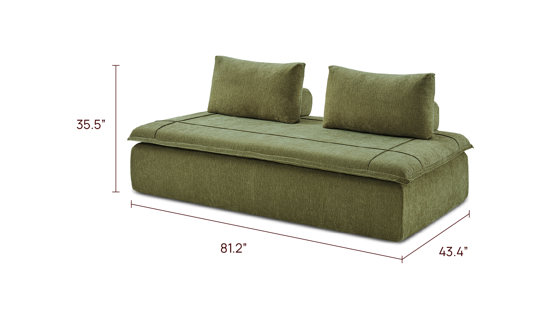 Pooof Block Modular Sofa, 2 Seater