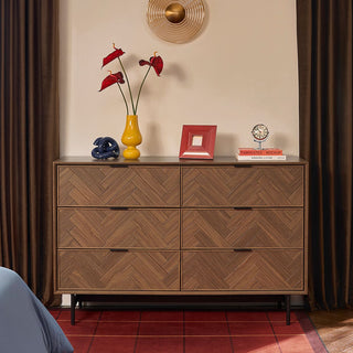 Axis Herringbone 6-Drawer Dresser