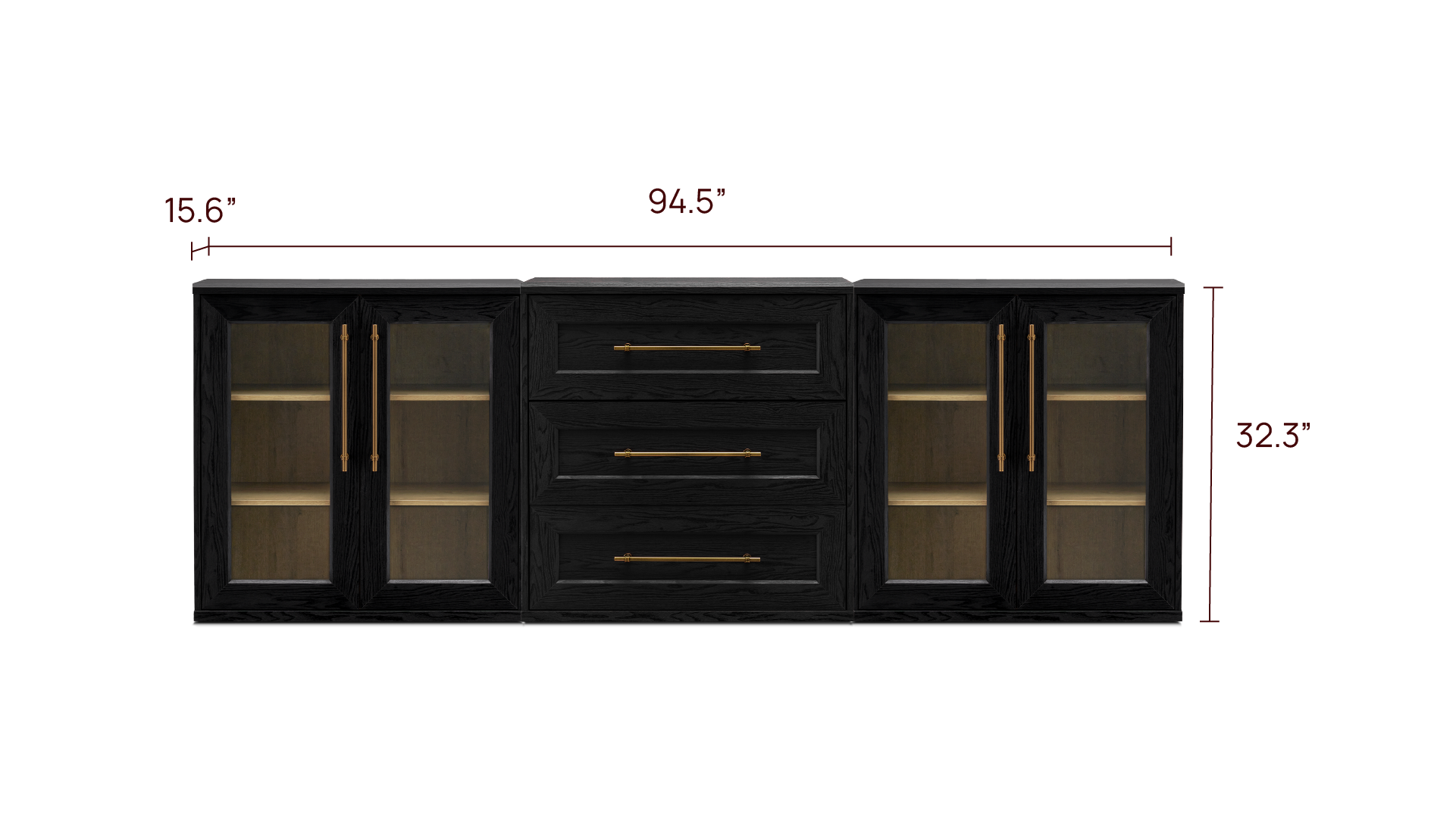 Blake 3 Piece Entertainment Center with Storage